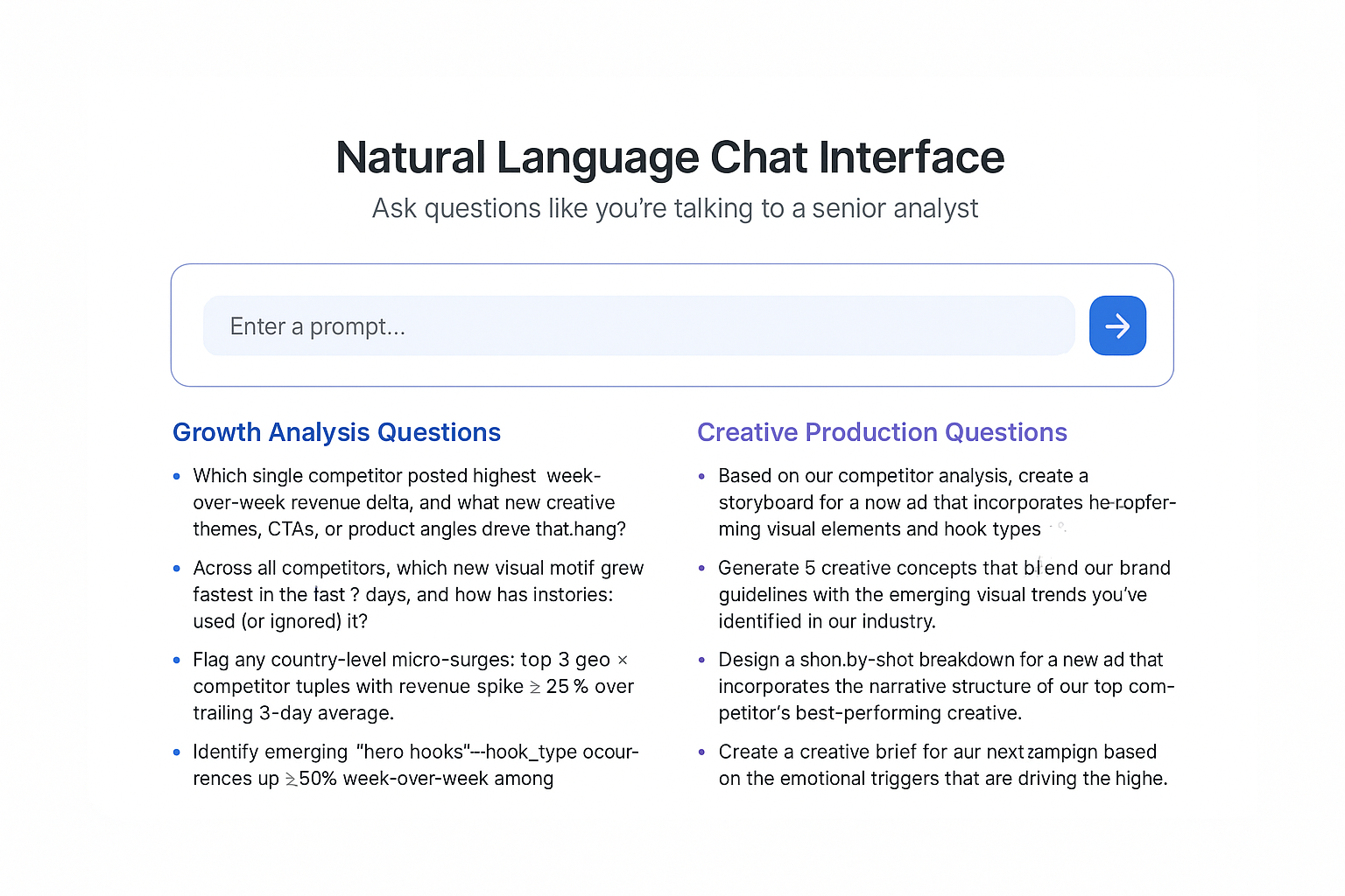 Natural Language Chat Interface
